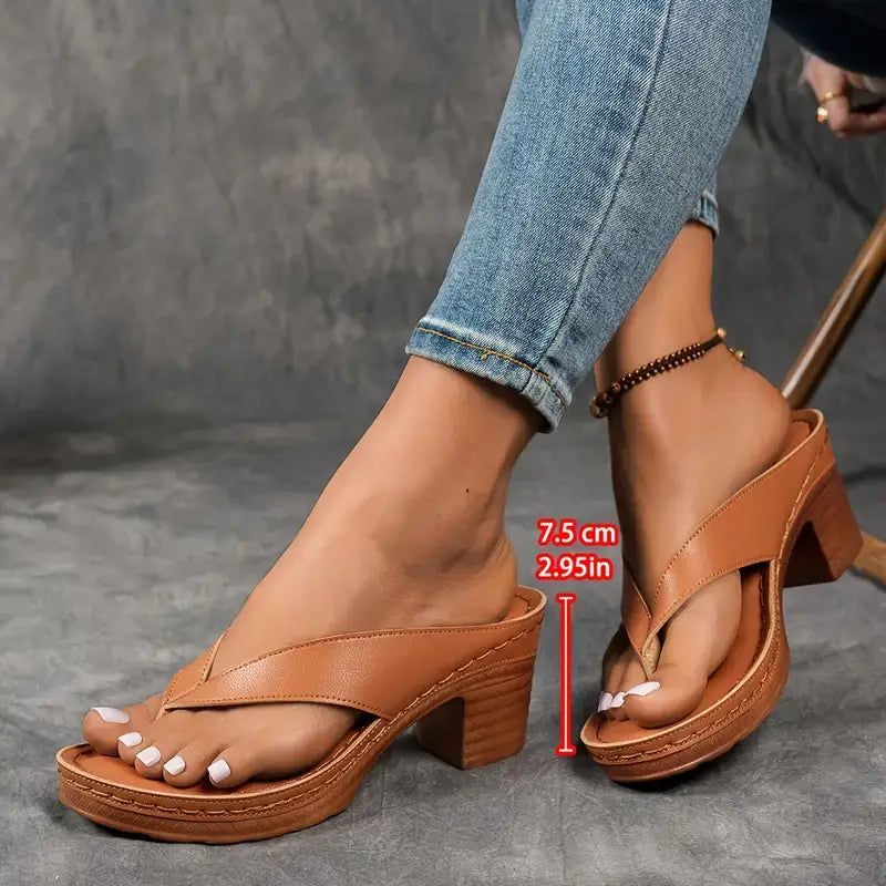 Aurelia | Sandalias ultra cómodas con tacón grueso