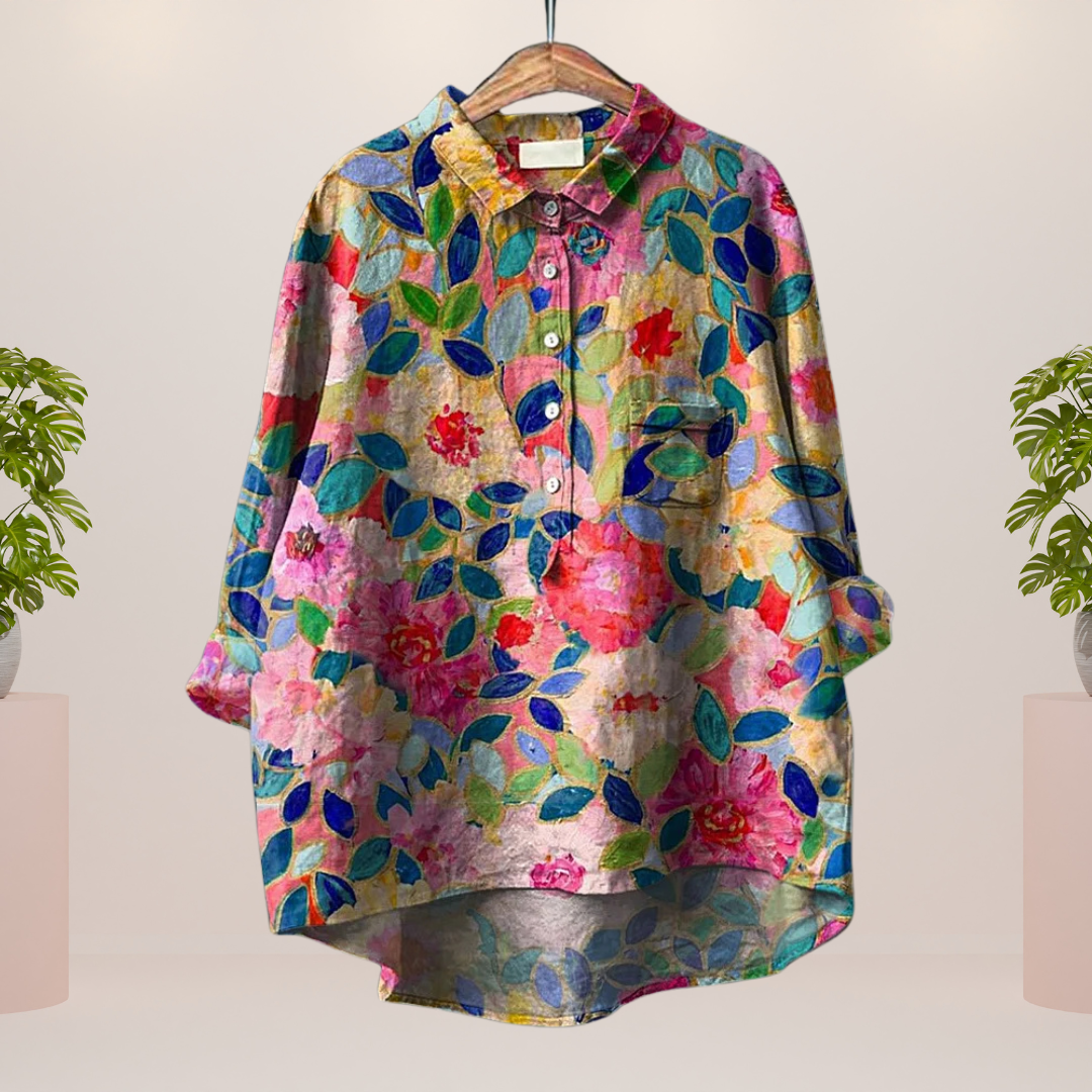 Camisa Kathrin – Estampado Perruno Divertido
