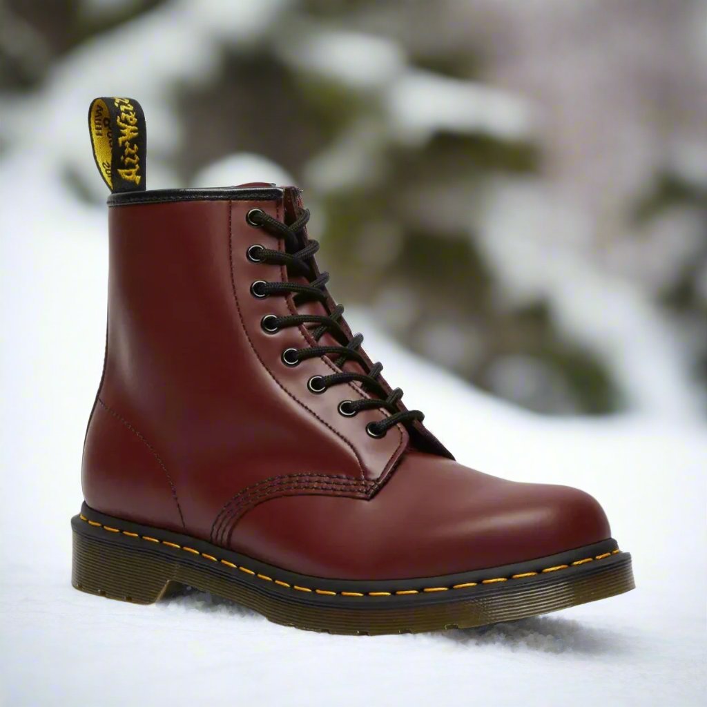 Botas de Piel con Cordones