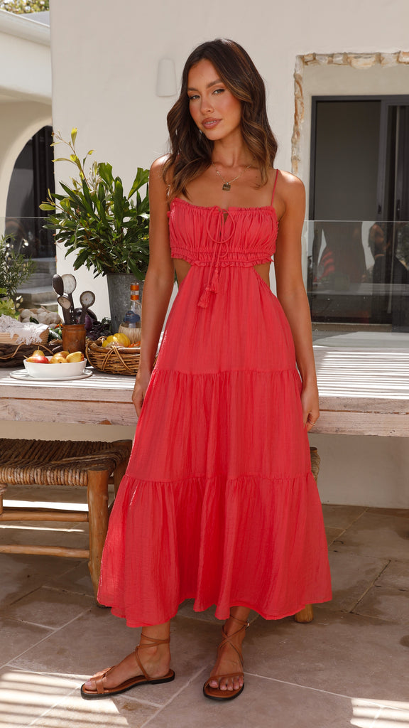 María - Vestido midi de tirantes