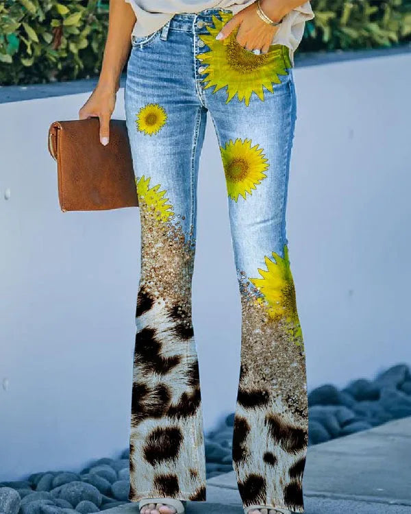 Ada - Vaqueros con estampado floral para un look de tendencia