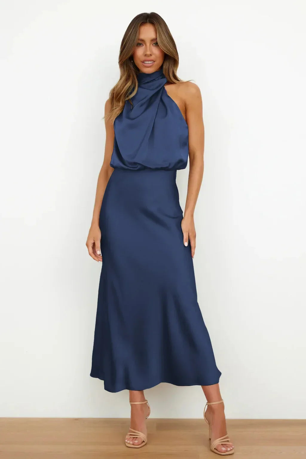 Vestido Leticia – Satén Largo y Sofisticado