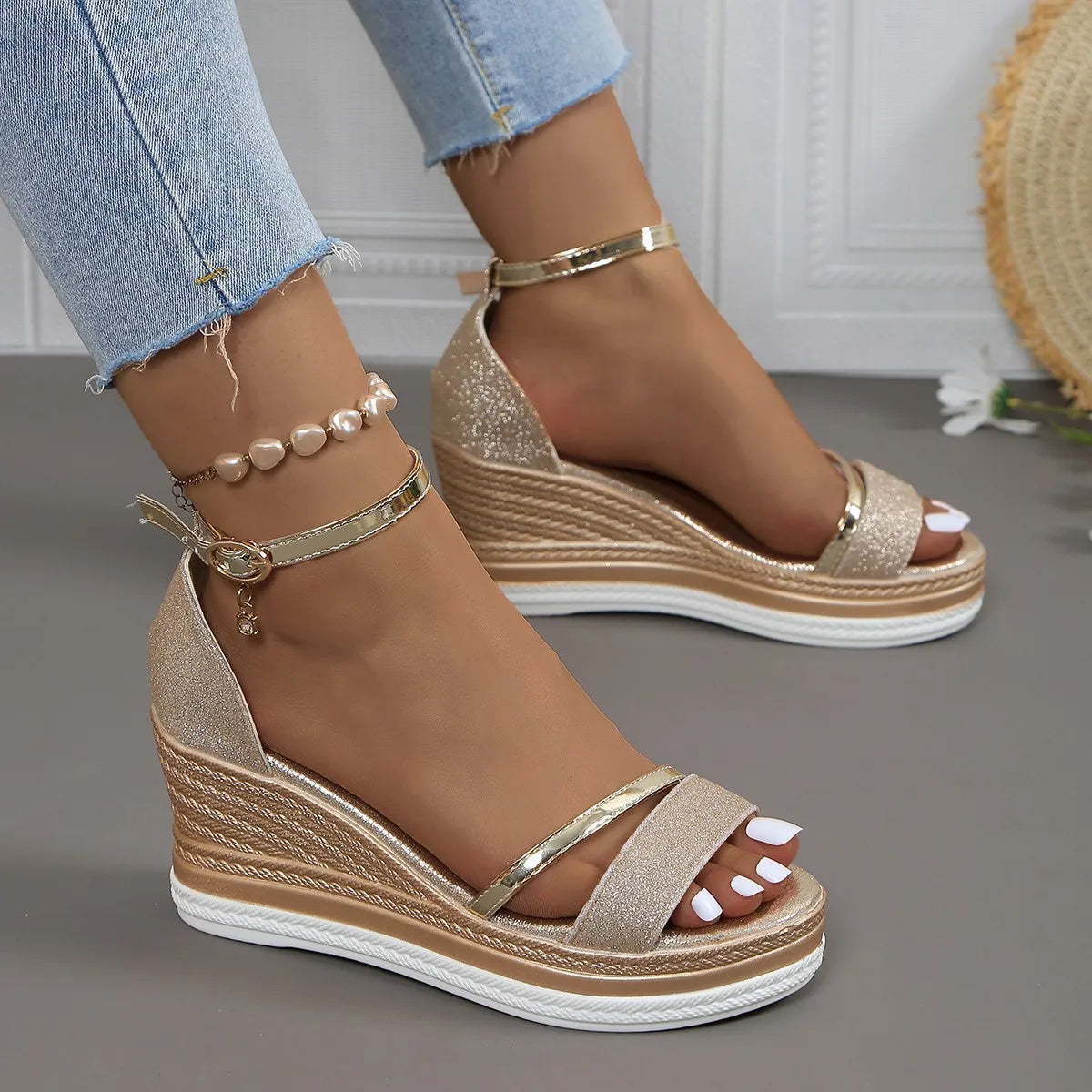 Rien - Sandalias cuña cómodas
