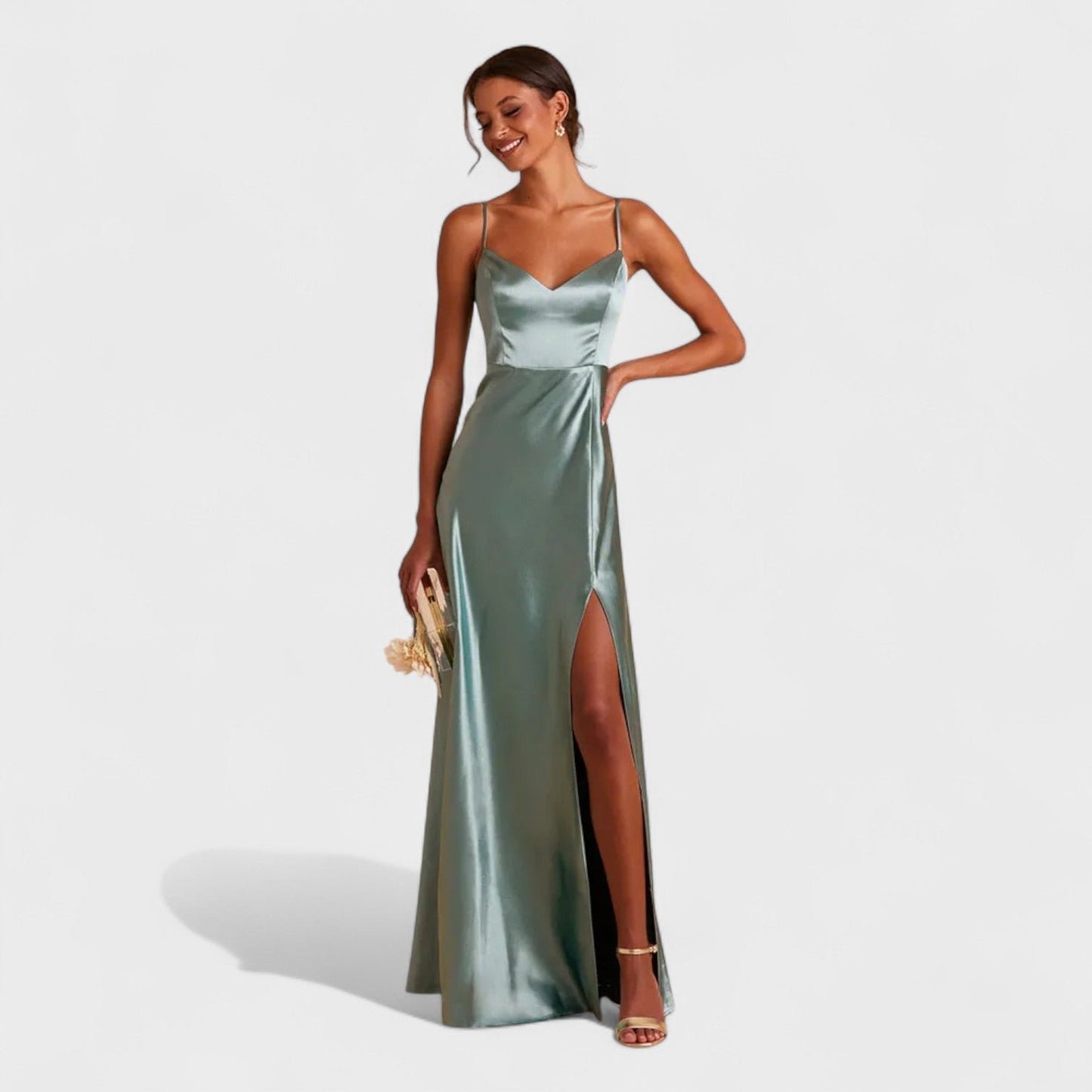 Lucía – Vestido Largo con Abertura