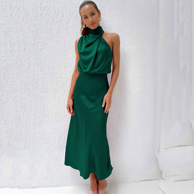 Vestido Leticia – Satén Largo y Sofisticado