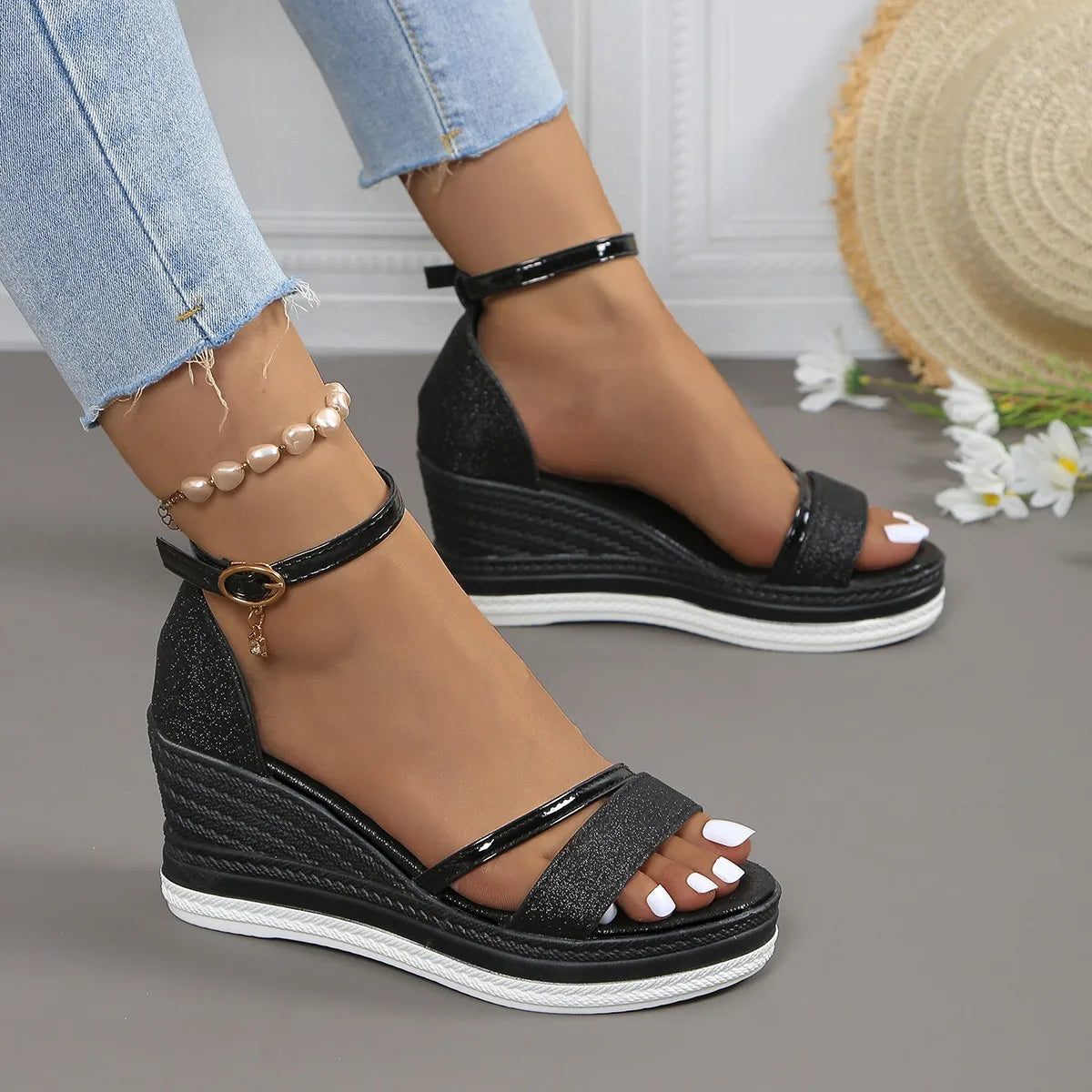 Rien - Sandalias cuña cómodas