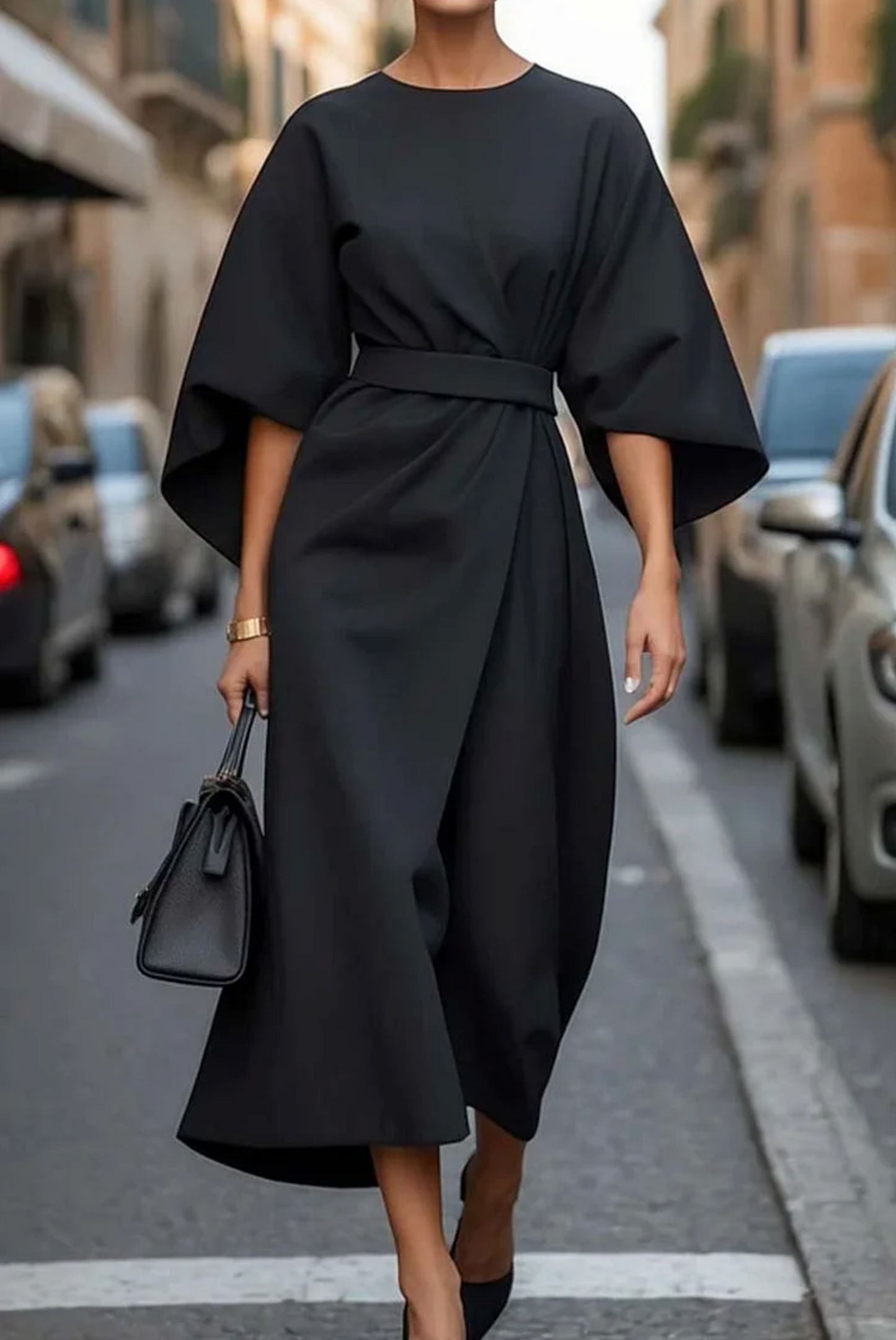 Chelsea - Vestido midi con cinturón