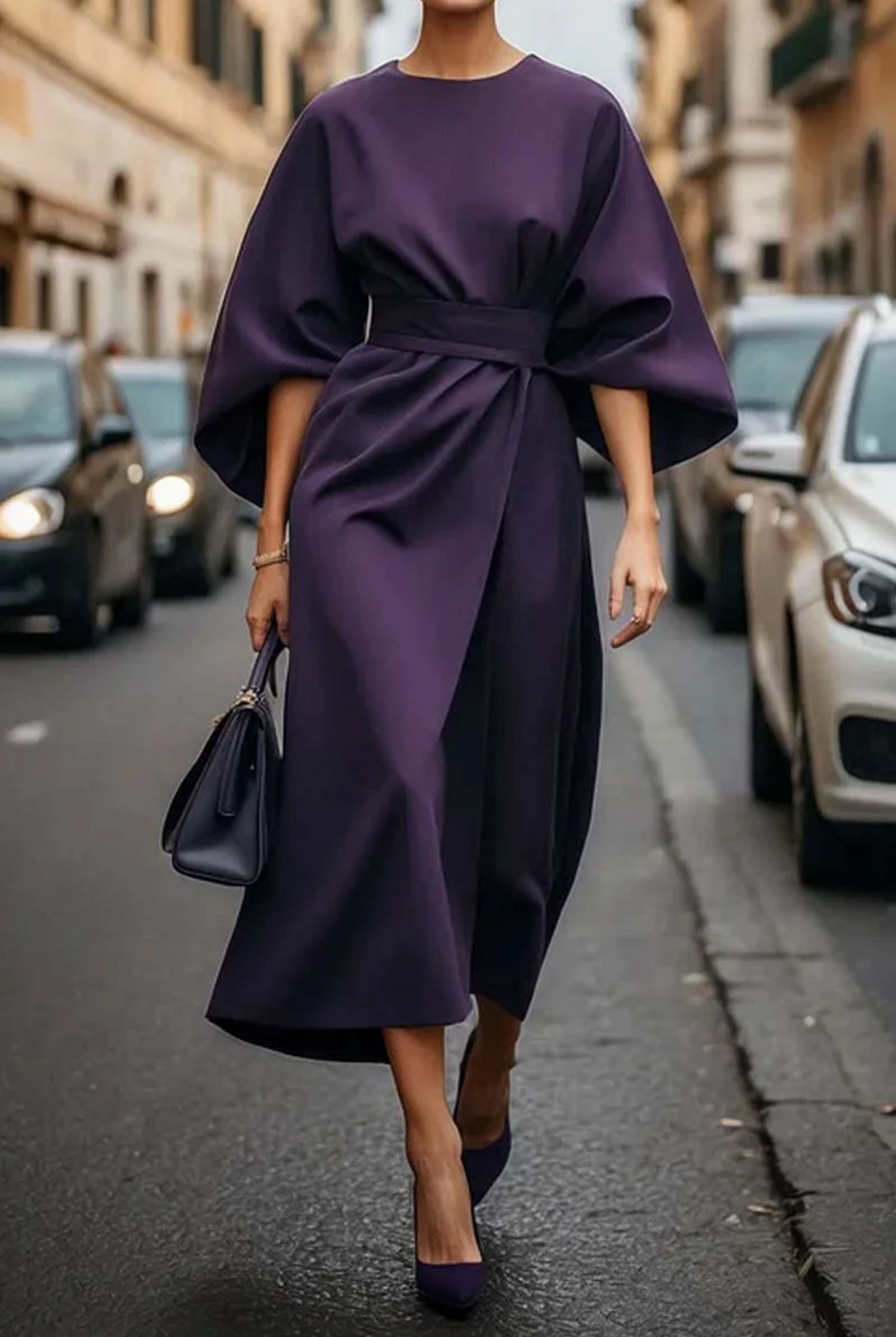 Chelsea - Vestido midi con cinturón