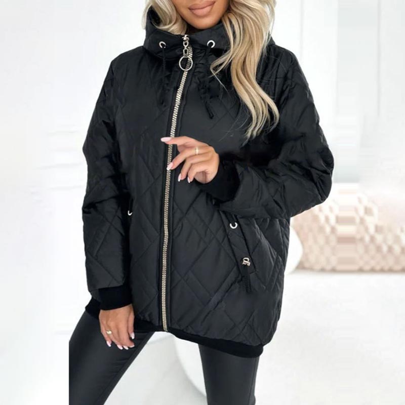 Kialina - Parka Acolchada Con Capucha Y Cremallera Frontal