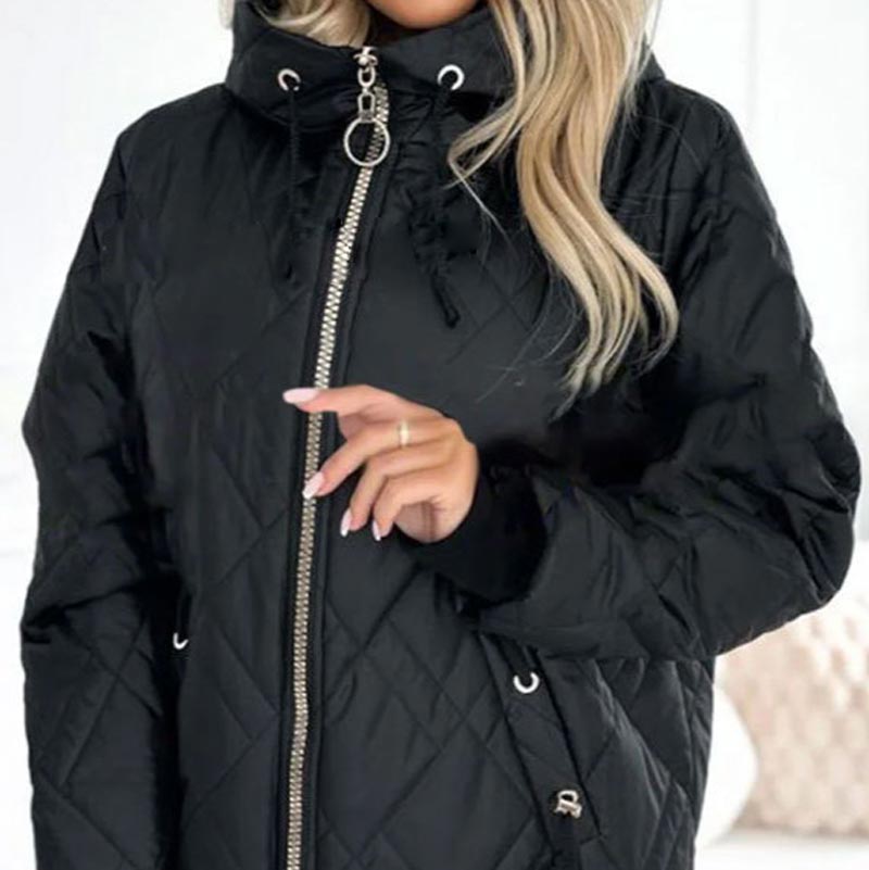 Kialina - Parka Acolchada Con Capucha Y Cremallera Frontal