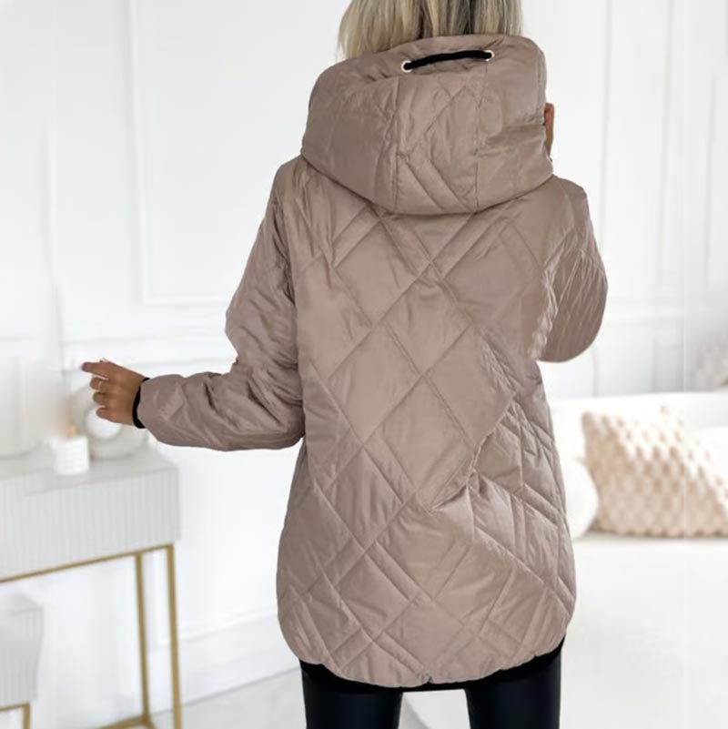 Kialina - Parka Acolchada Con Capucha Y Cremallera Frontal