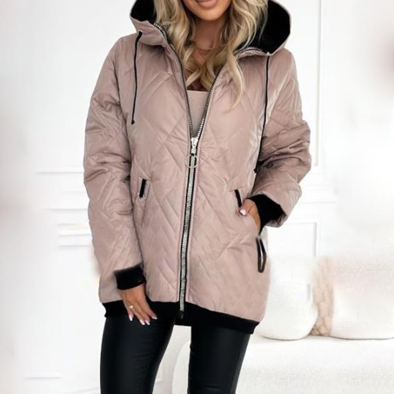 Kialina - Parka Acolchada Con Capucha Y Cremallera Frontal