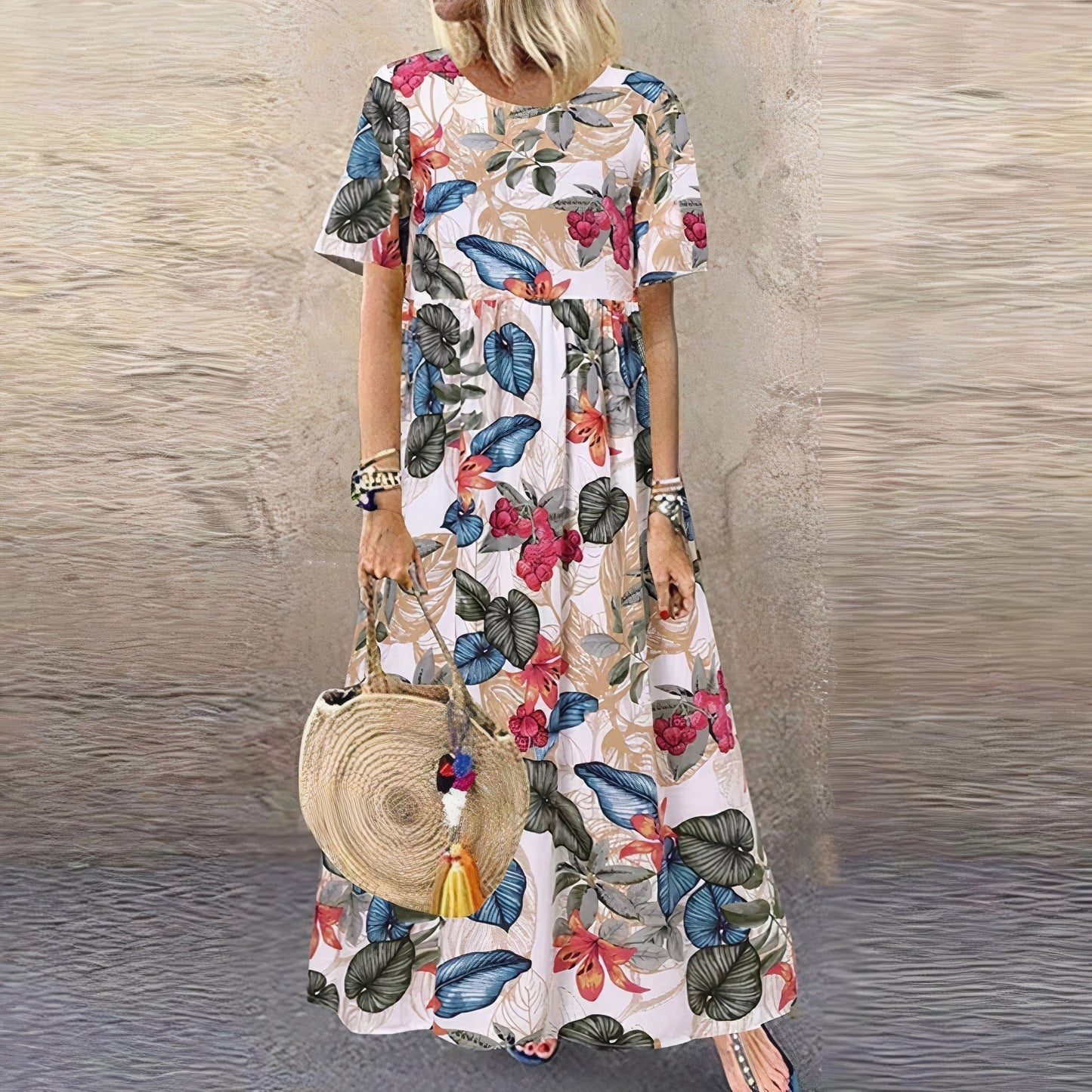 FLORA | Vestido Largo Floral Elegante y Vivaz