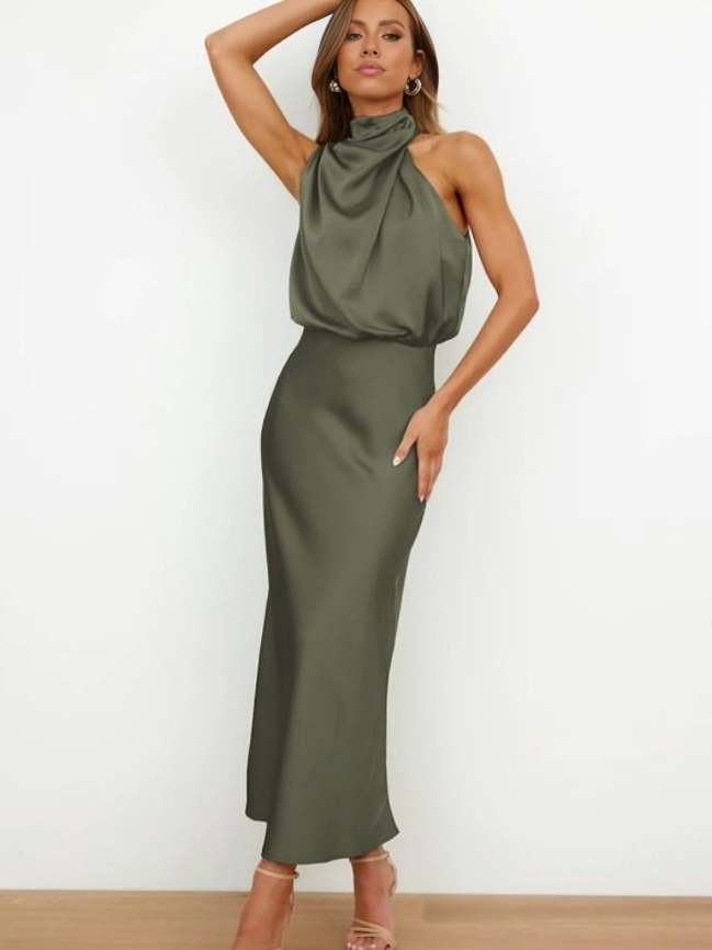 Vestido Leticia – Satén Largo y Sofisticado