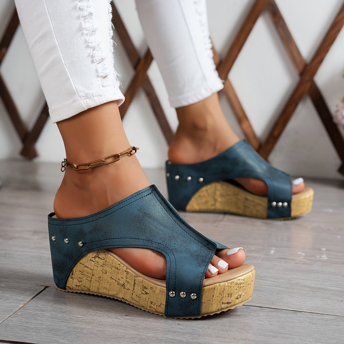 Dalia | Sandalias de cuña vintage