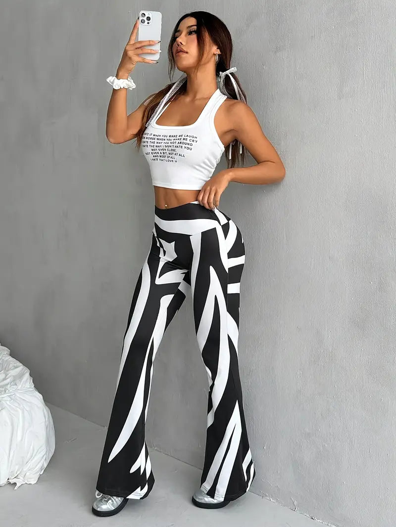 Trudy - Elegantes pantalones femeninos de talle alto para un look a la última