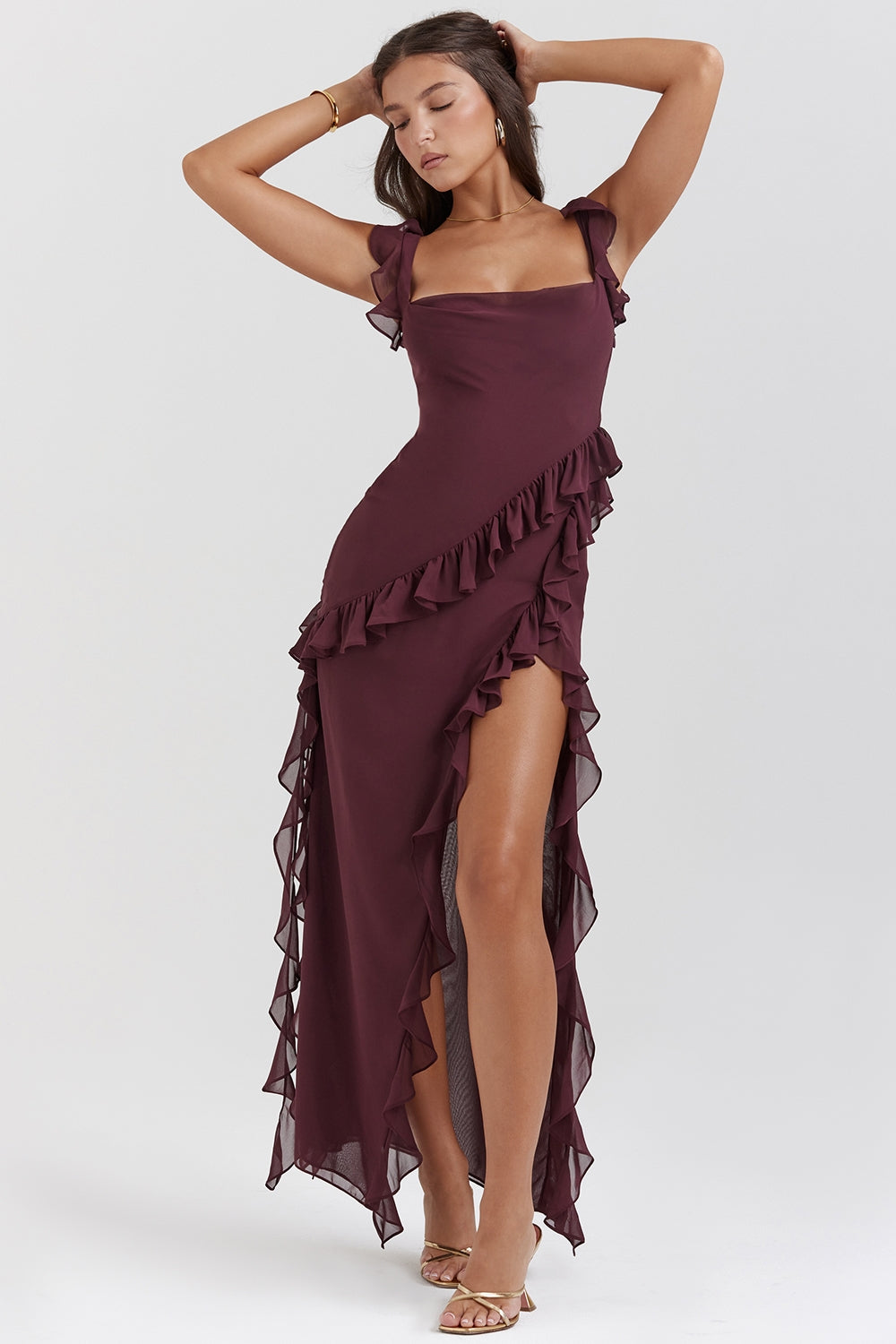 Dalia | Vestido largo con volantes
