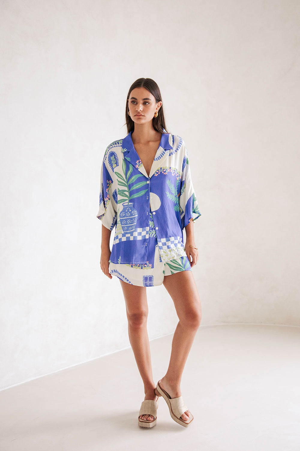 Rosa - Conjunto de falda y camisa