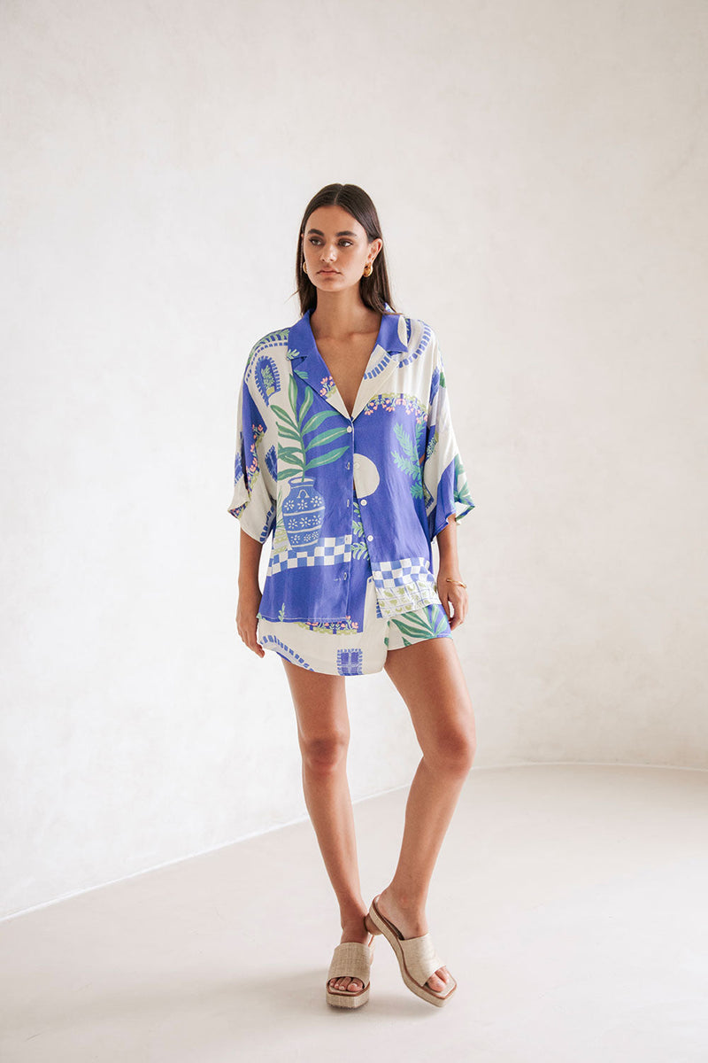 Rosa - Conjunto de falda y camisa