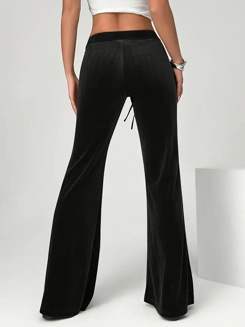 Agatha - Lujosos pantalones de pata ancha de terciopelo para un look elegante