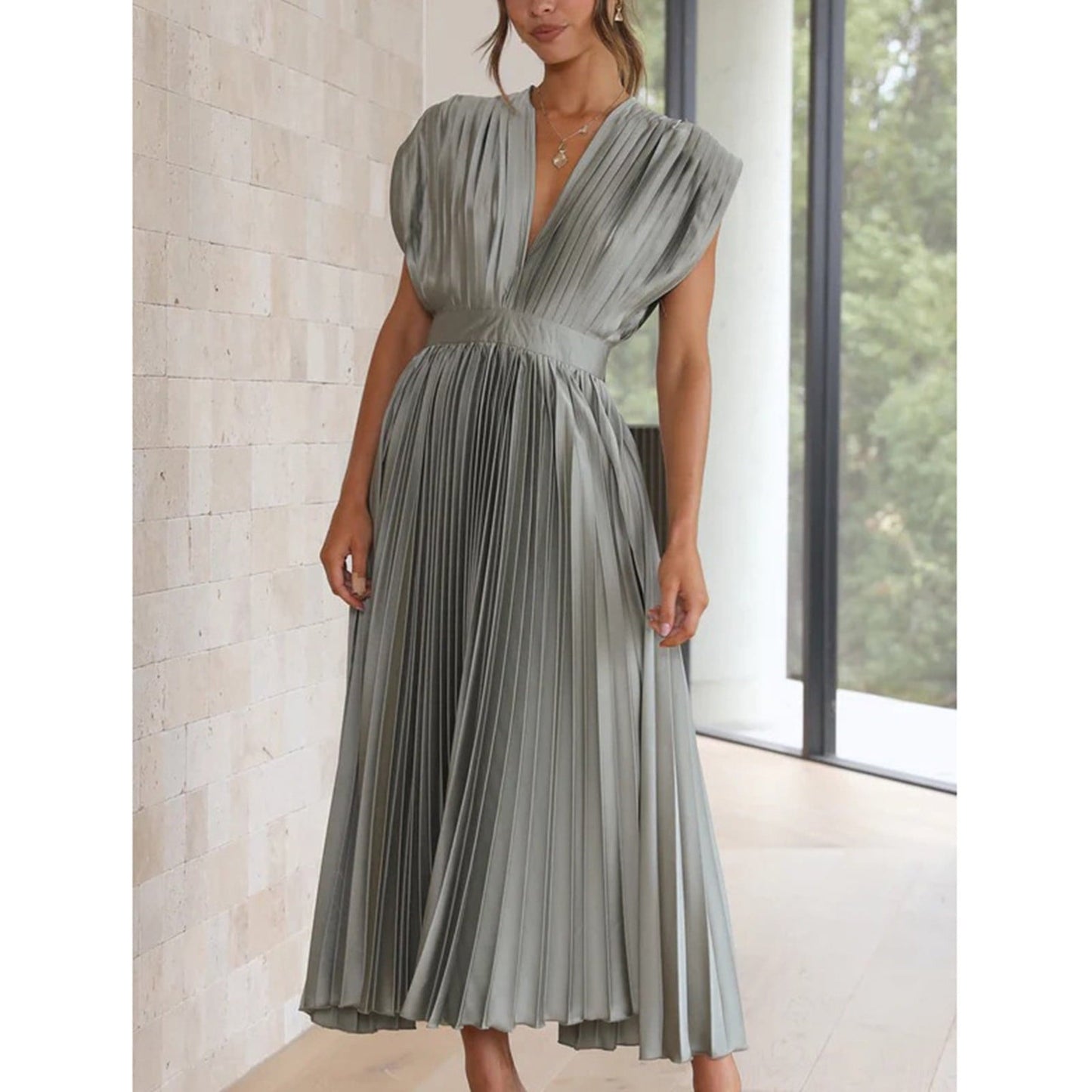 Alice - Vestido midi plisado