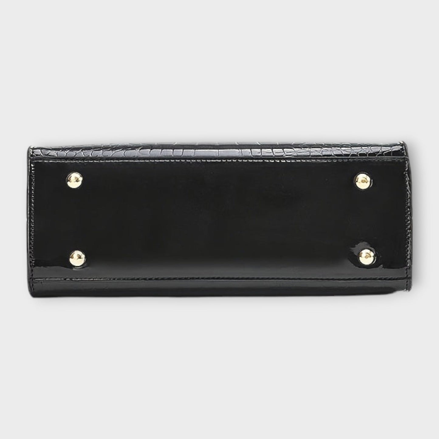 Bolsa de Mano de Patrón de Cocodrilo Brillante