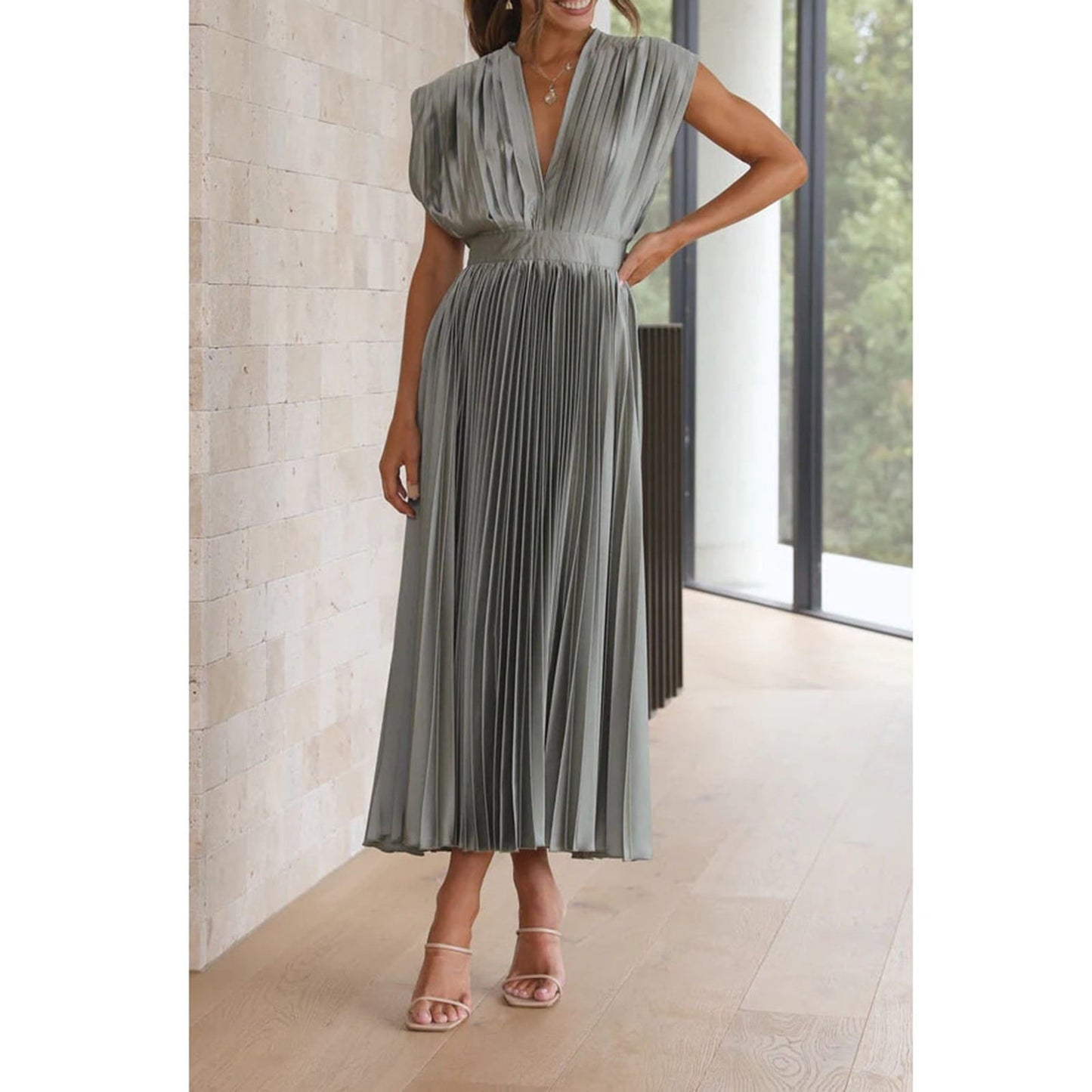 Alice - Vestido midi plisado