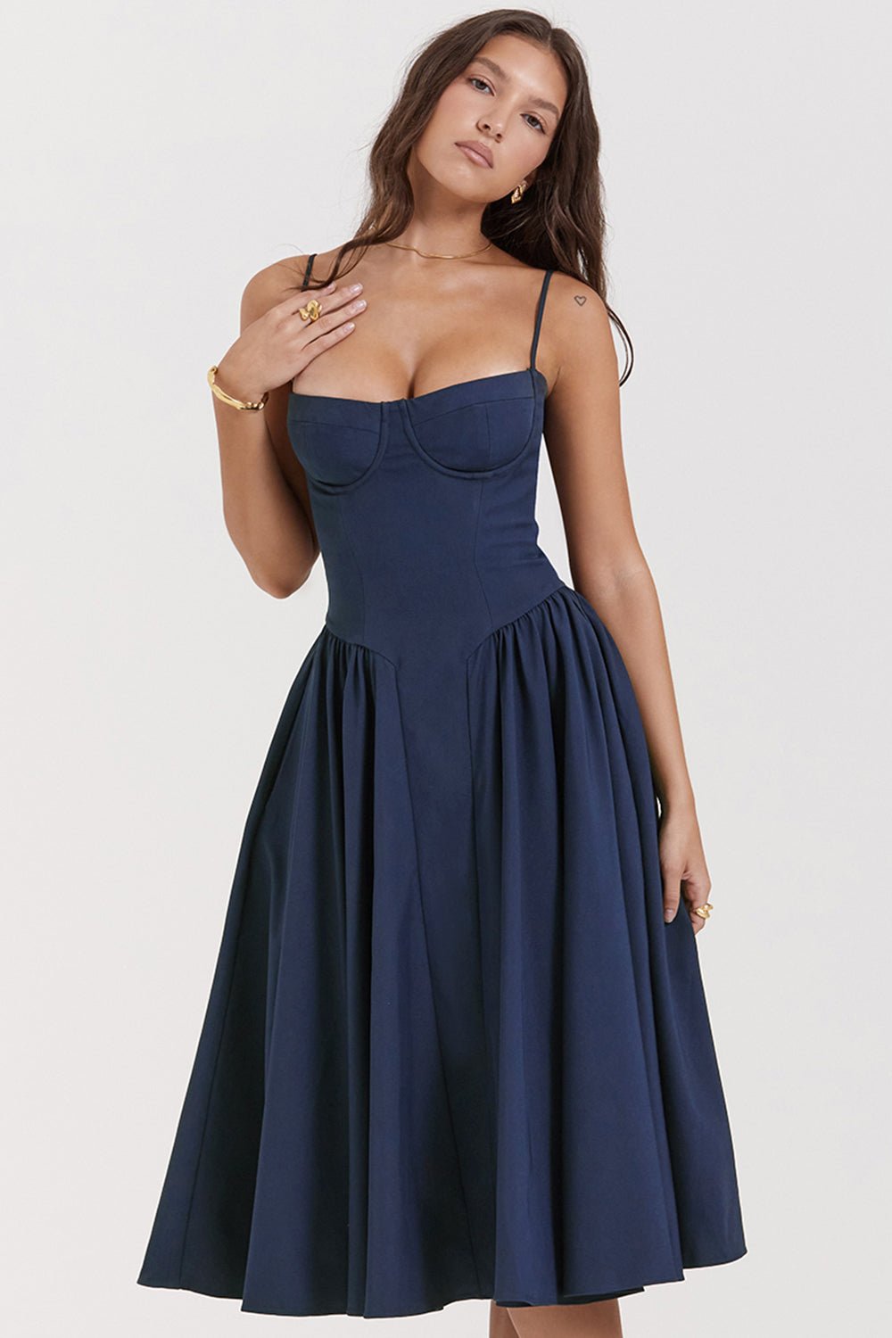 DIAN | Vestido midi de verano plisado