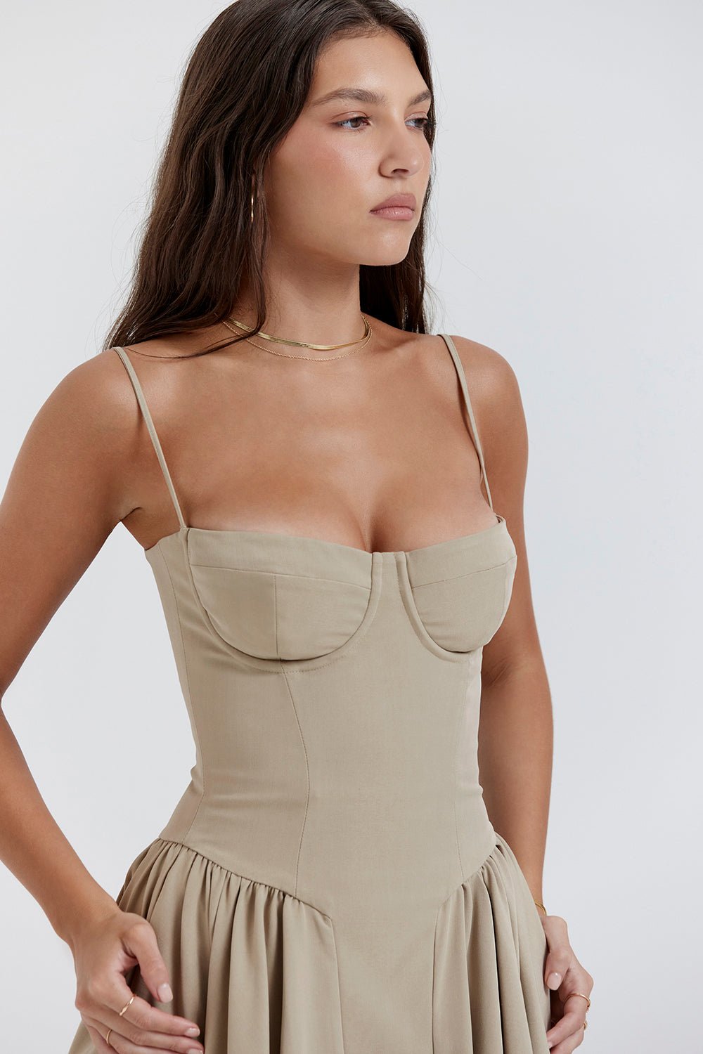 DIAN | Vestido midi de verano plisado