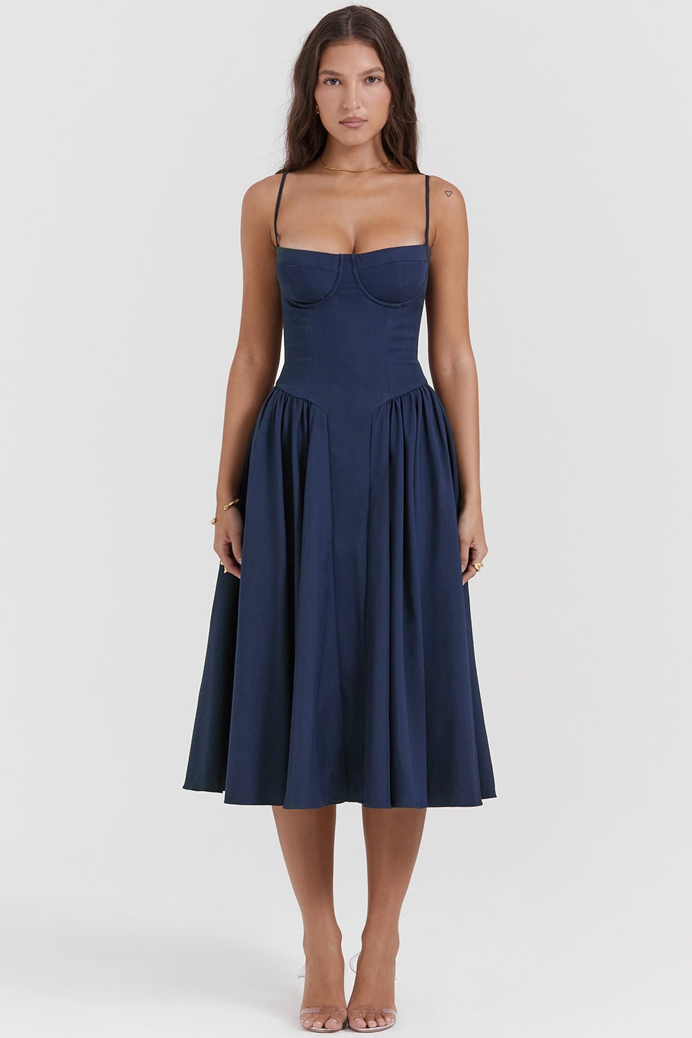 DIAN | Vestido midi de verano plisado