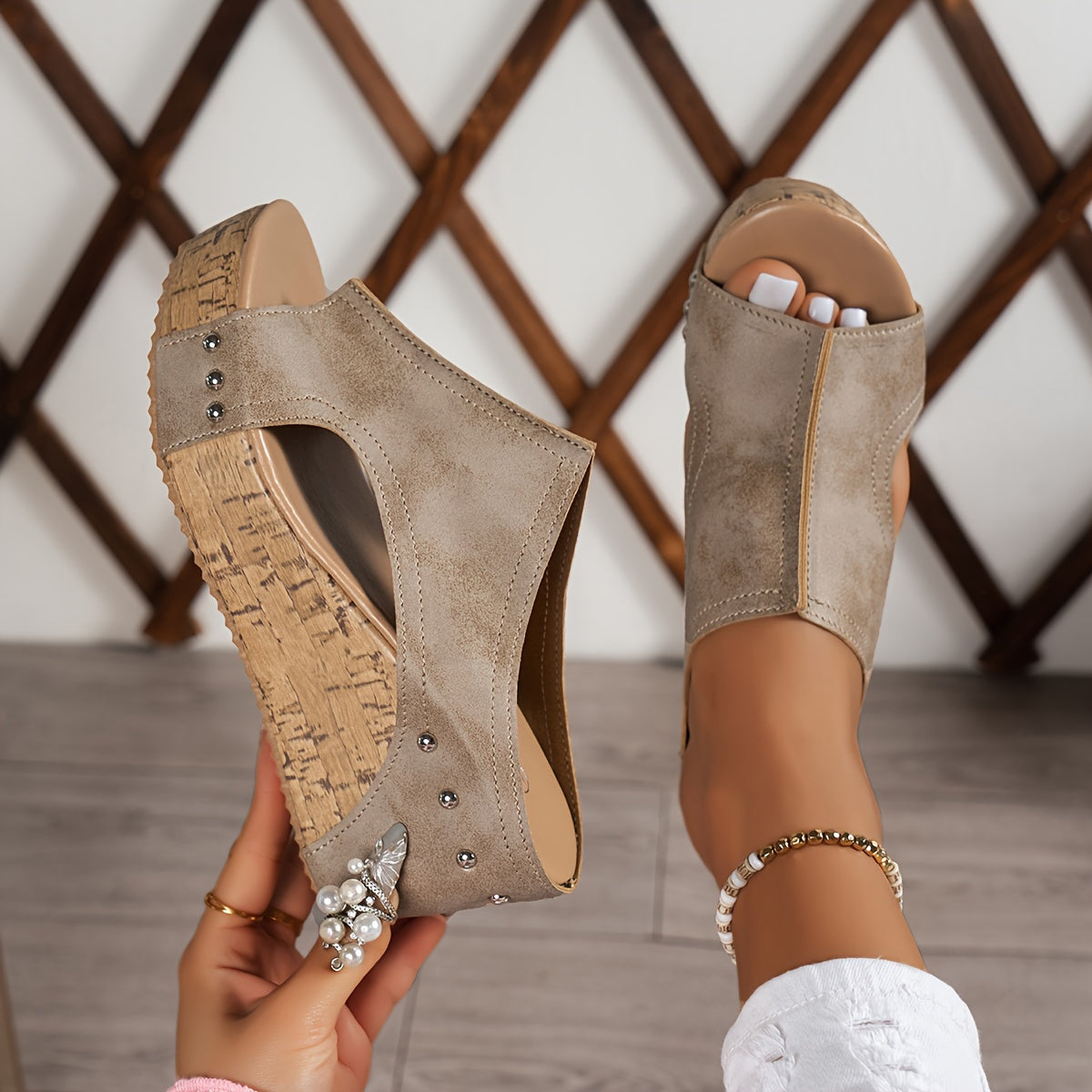 Dalia | Sandalias de cuña vintage