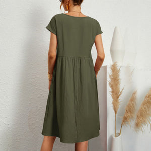 VESTIDO ALGÓDON DE LÍNEA SUAVE - MINIMALISTA Y MODERNO