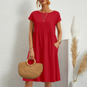 VESTIDO ALGÓDON DE LÍNEA SUAVE - MINIMALISTA Y MODERNO