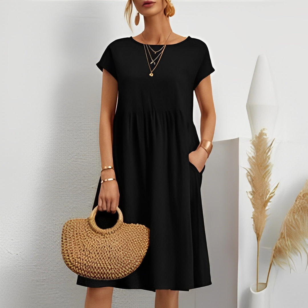 VESTIDO ALGÓDON DE LÍNEA SUAVE - MINIMALISTA Y MODERNO