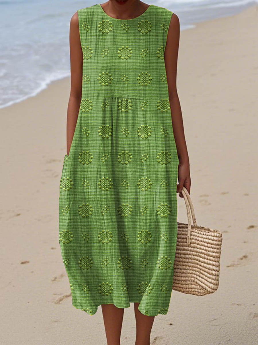 Aika | Elegante vestido de algodón sin mangas