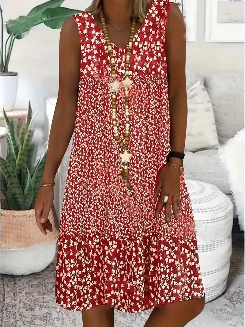 Bianca – Vestido Con Diseño Floral Sin Mangas