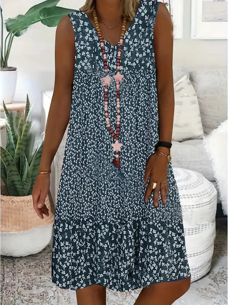 Bianca – Vestido Con Diseño Floral Sin Mangas
