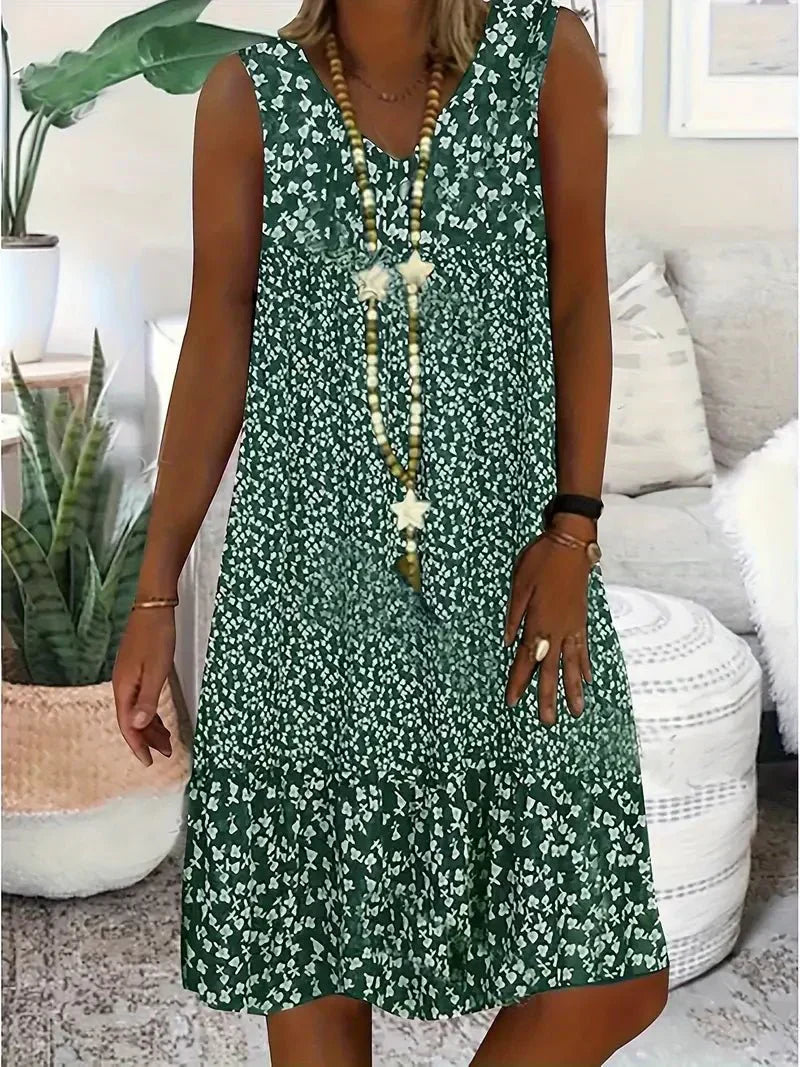 Bianca – Vestido Con Diseño Floral Sin Mangas