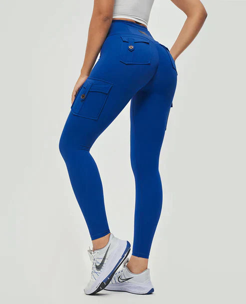 Jeana - Leggings cargo de cintura alta de moda