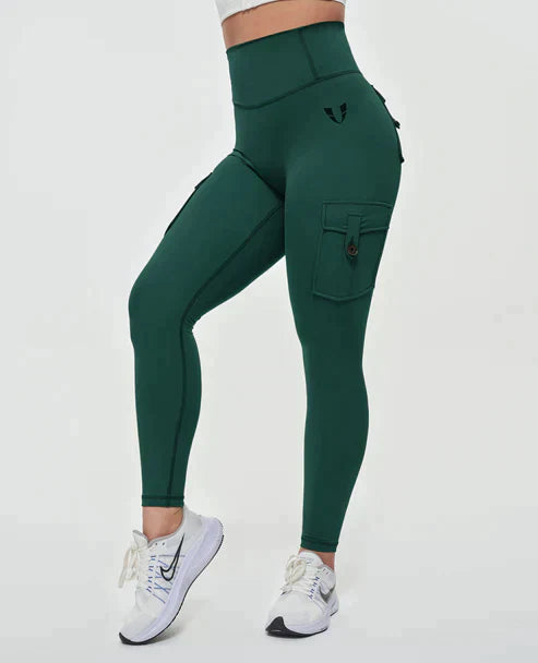 Jeana - Leggings cargo de cintura alta de moda