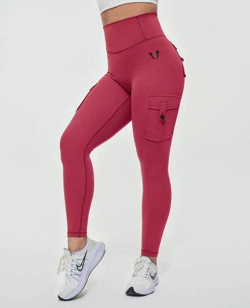 Jeana - Leggings cargo de cintura alta de moda