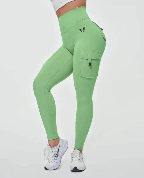 Jeana - Leggings cargo de cintura alta de moda