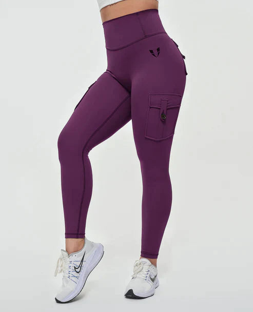 Jeana - Leggings cargo de cintura alta de moda