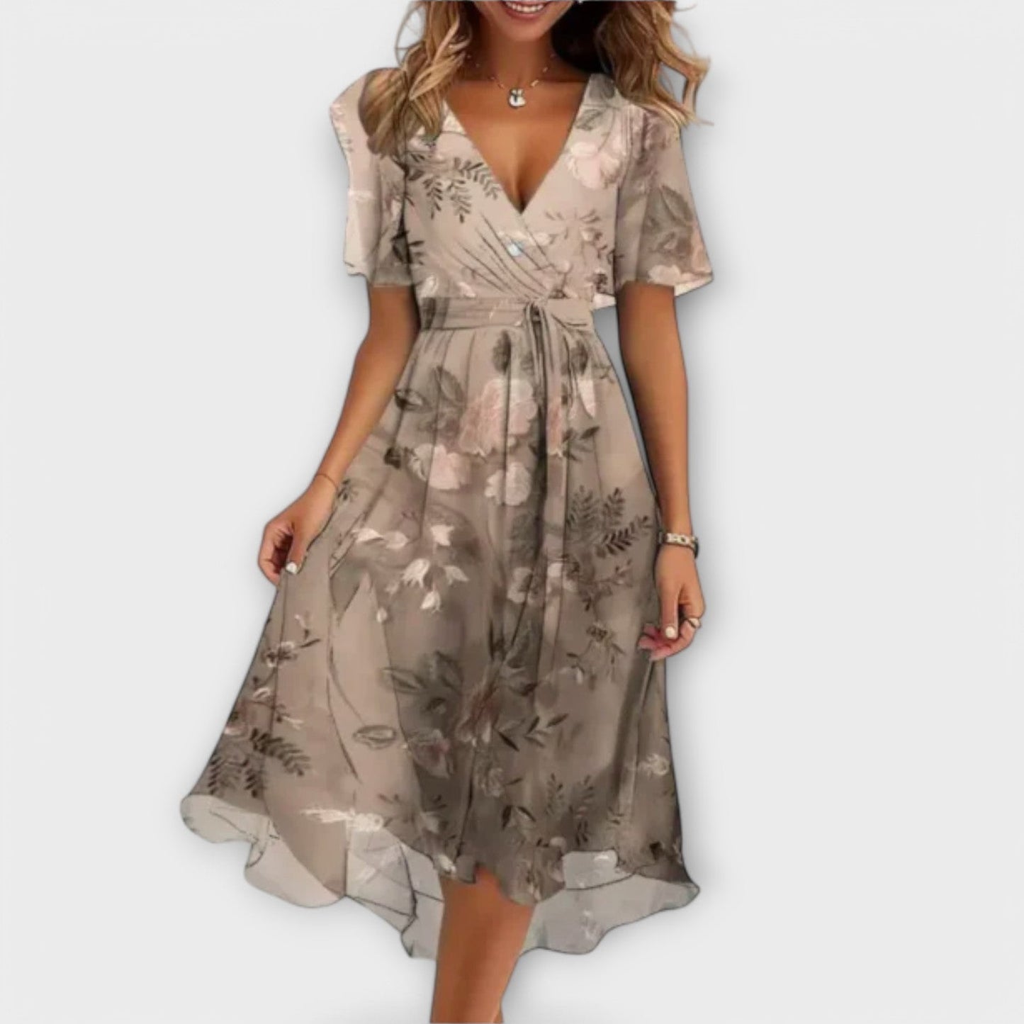 Patricia | Vestido floral con escote en V