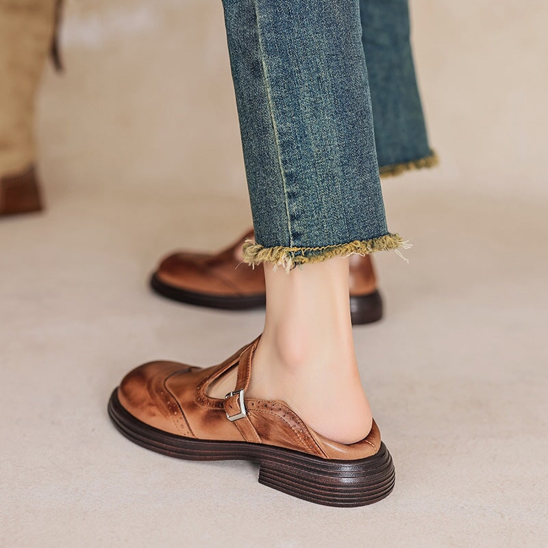 PASO SERENO | ELEGANTES MARY JANES DE CUERO