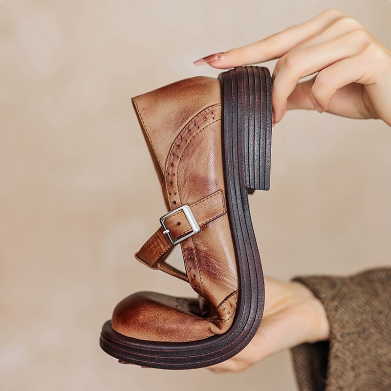 PASO SERENO | ELEGANTES MARY JANES DE CUERO