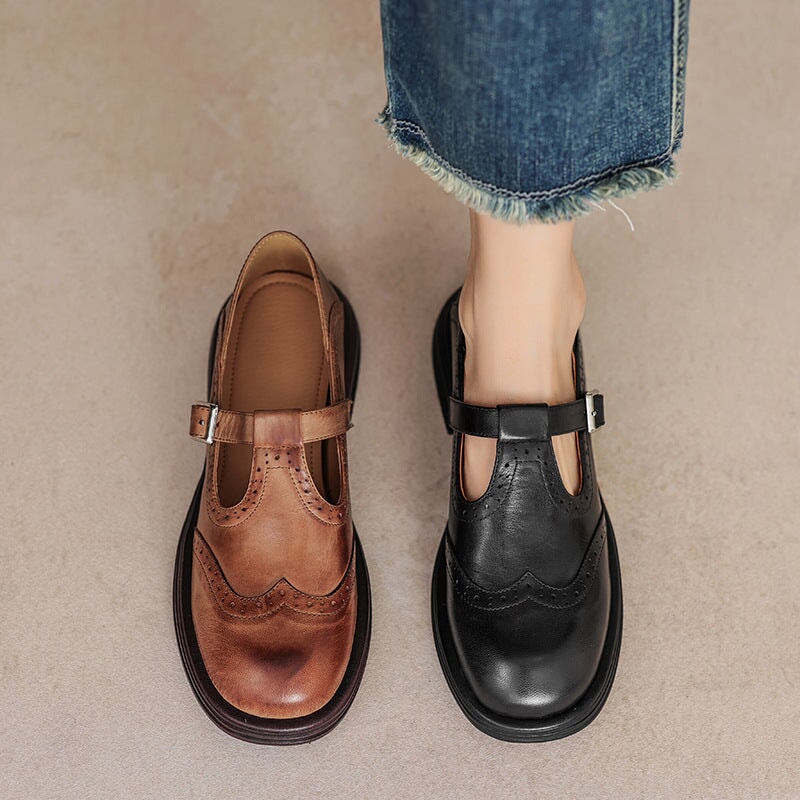 PASO SERENO | ELEGANTES MARY JANES DE CUERO