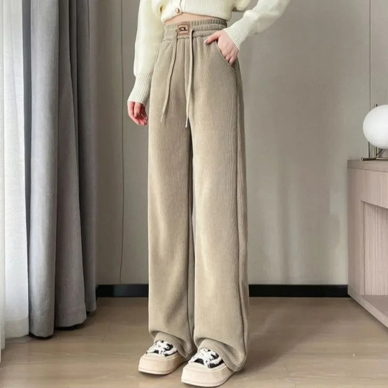 Alice - Elegantes pantalones de pana con lujoso forro polar