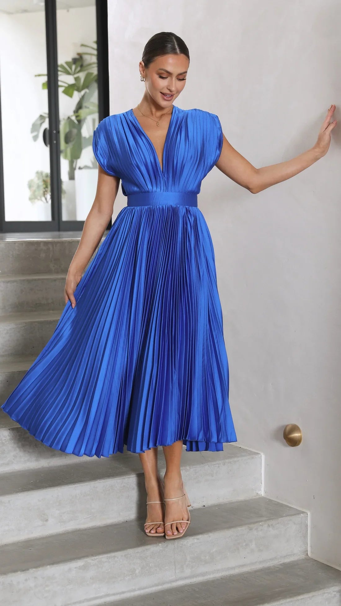 Alice | Vestido Midi Plisado