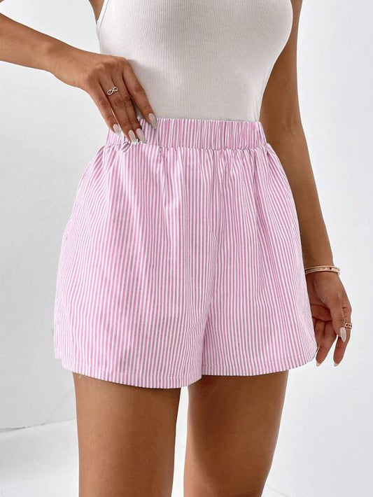 Blythe - Elegantes pantalones cortos de verano a rayas para mujer